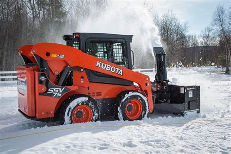 kubota skid steer loader snow removal|SSV SSV65/SSV75 KUBOTA SKID STEER LOADER.